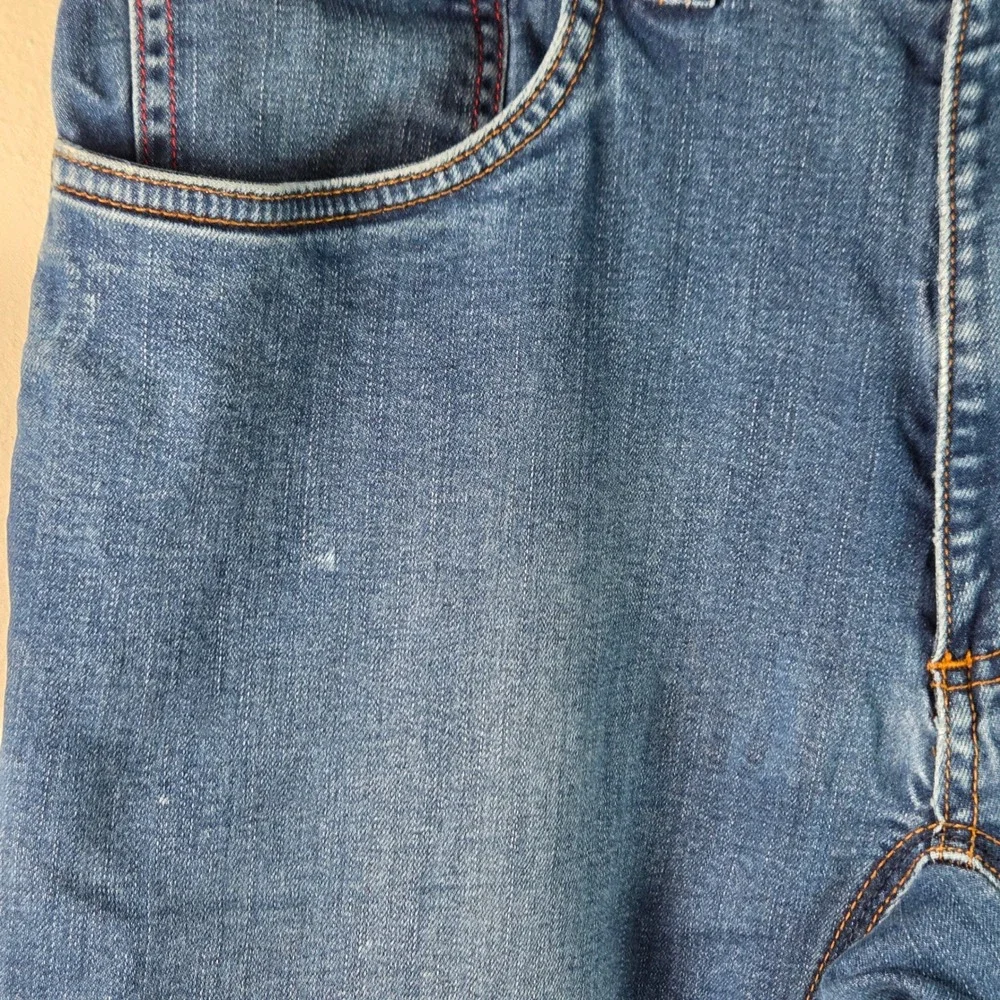 Mountain Khakis Jeans Mens 33x30 Blue Excellent Slim Fit Organic Cotton Rugged